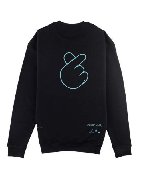 Sudadera NEED MORE LOVE BLACK SWEATER | by Klawden